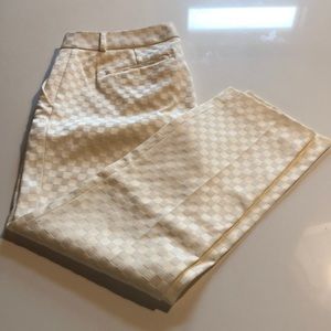 Cream checked Banana republic Hampton Pants